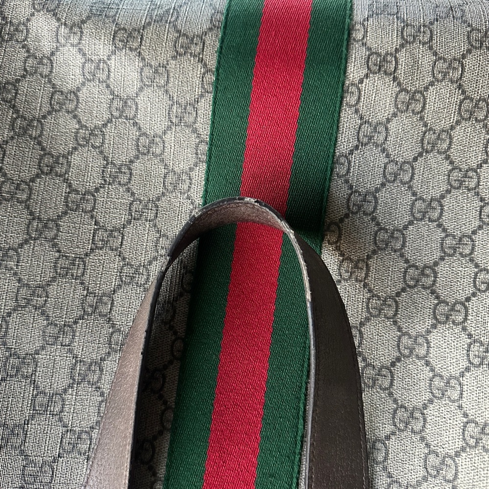 Gucci Beige and Brown Tote with Iconic Stripes - Picture 8 of 14